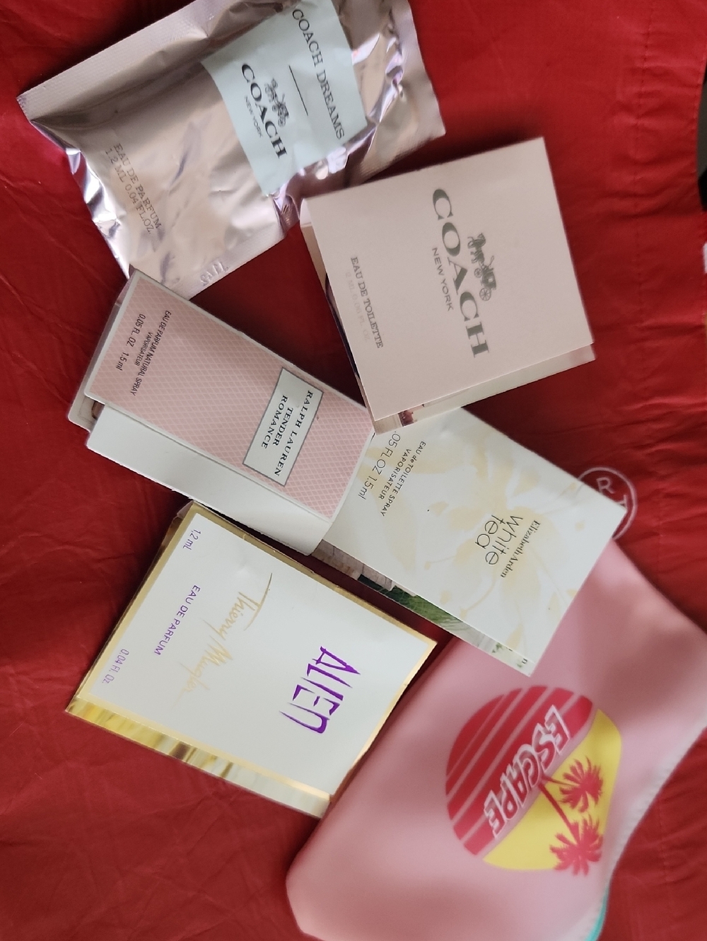 Coach and Assorted Fragrance Gift Boxes in Pink, Cream & Gold